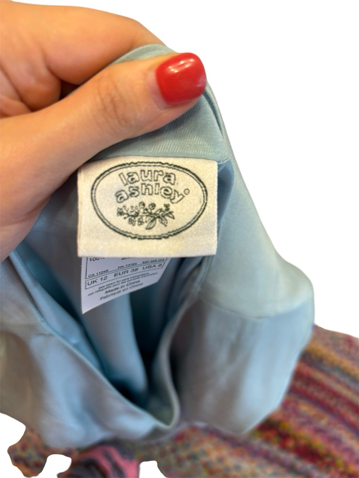 Laura Ashley 100% Silk Maxi Dress – Duck Egg Blue | UK 12 / US 8