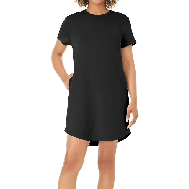 Member’s Mark Women’s Sandwash Short Sleeve Mini Dress Size XL Black