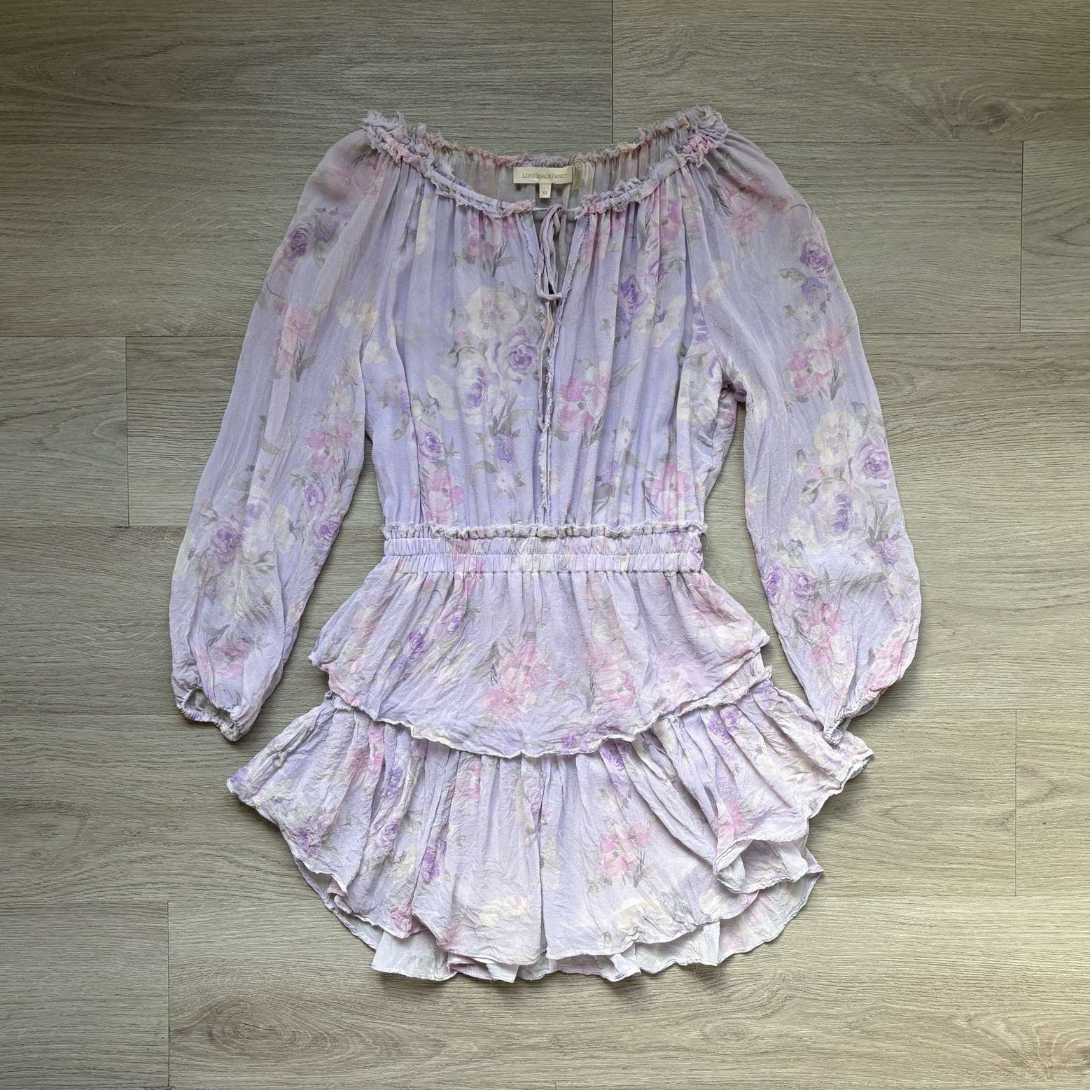 LoveShackFancy floral popover dress Size XS