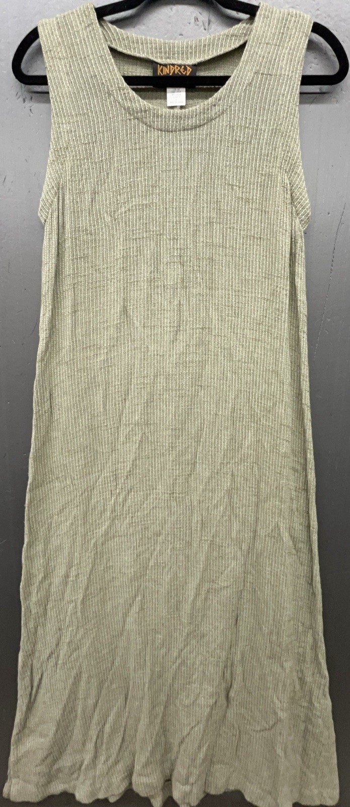 Women Maxi Dress S Sage Green Sleeveless Boho Lagenlook Coastal Preppy