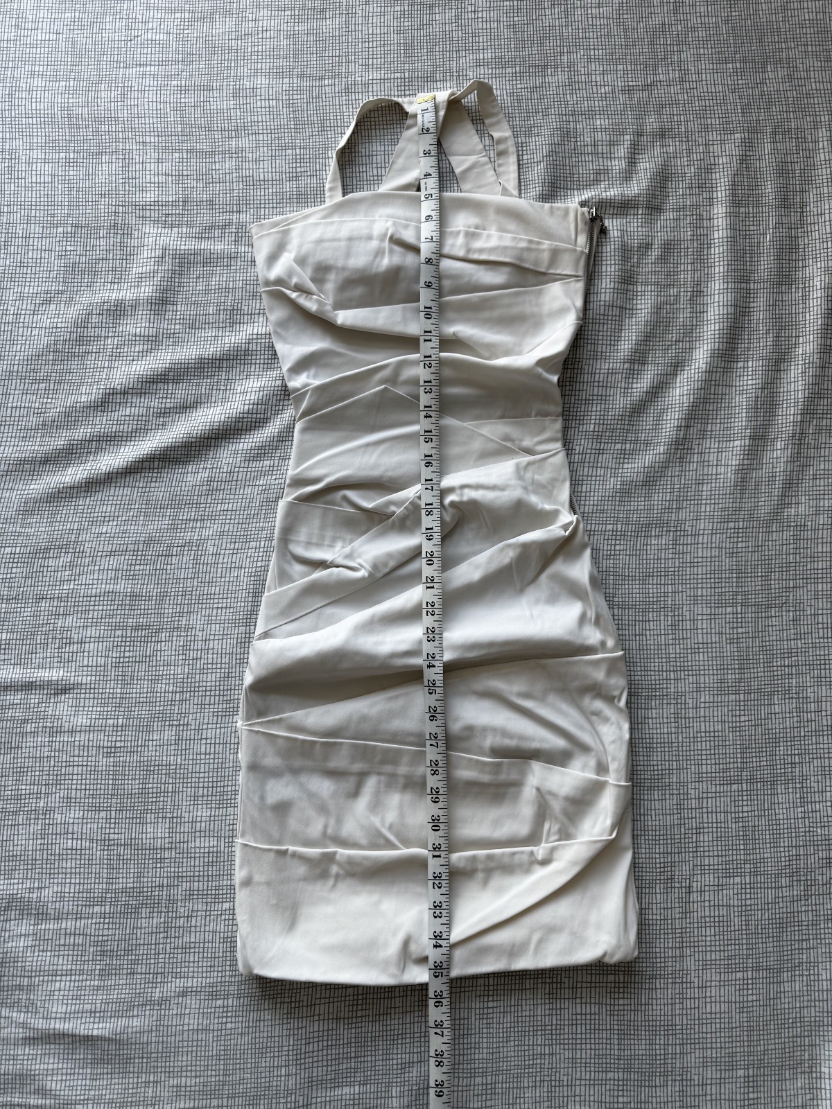 Preen by Thornton Bregazzi White Ted Link Ruched Dress M