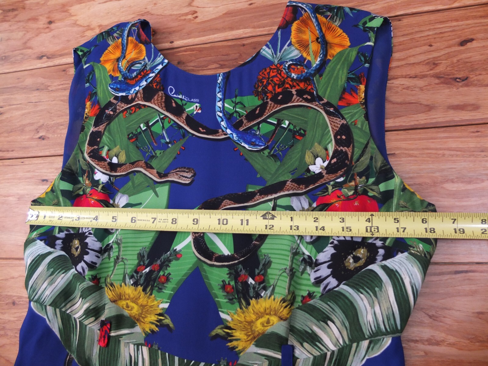 CLASS ROBERTO CAVALLI Multicolor Sleeveless Shift Knee Length Dress Size 8