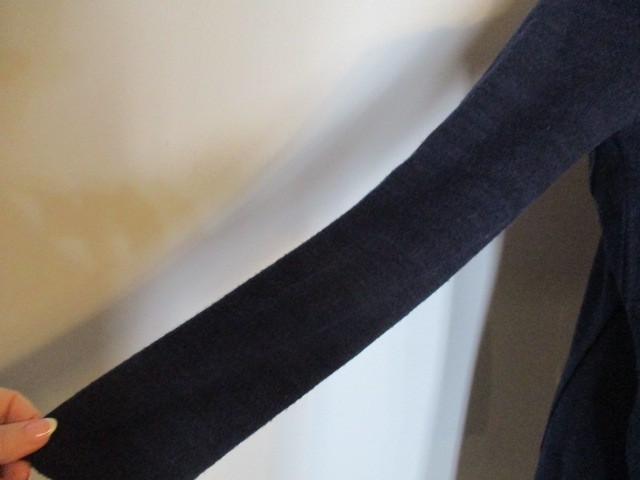 Anthropologie Moth Asymmetrical Pockets Midi L/S Sweater Dress in Navy Size S