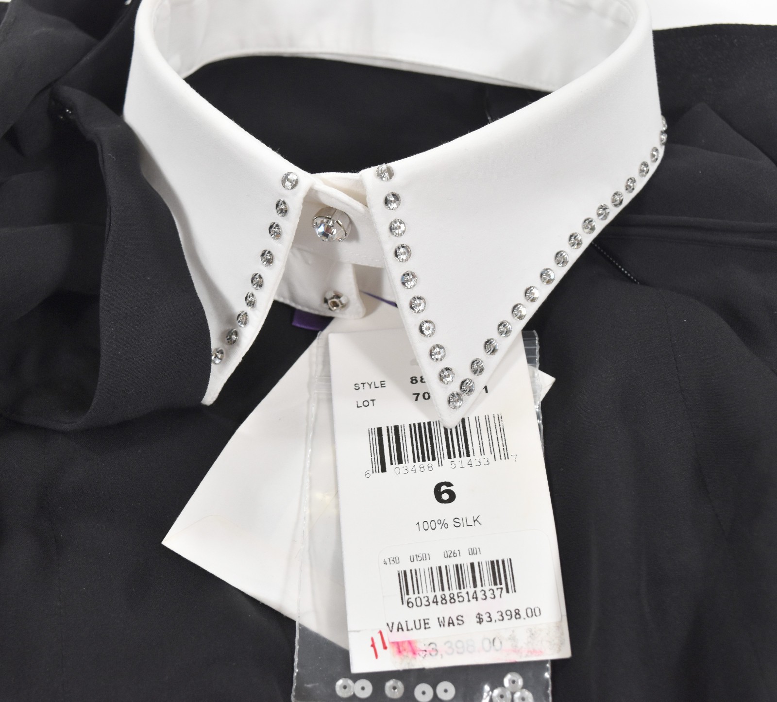 Ralph Lauren Purple Label Collection Black Silk Runway Dress Gown 6 New $3398