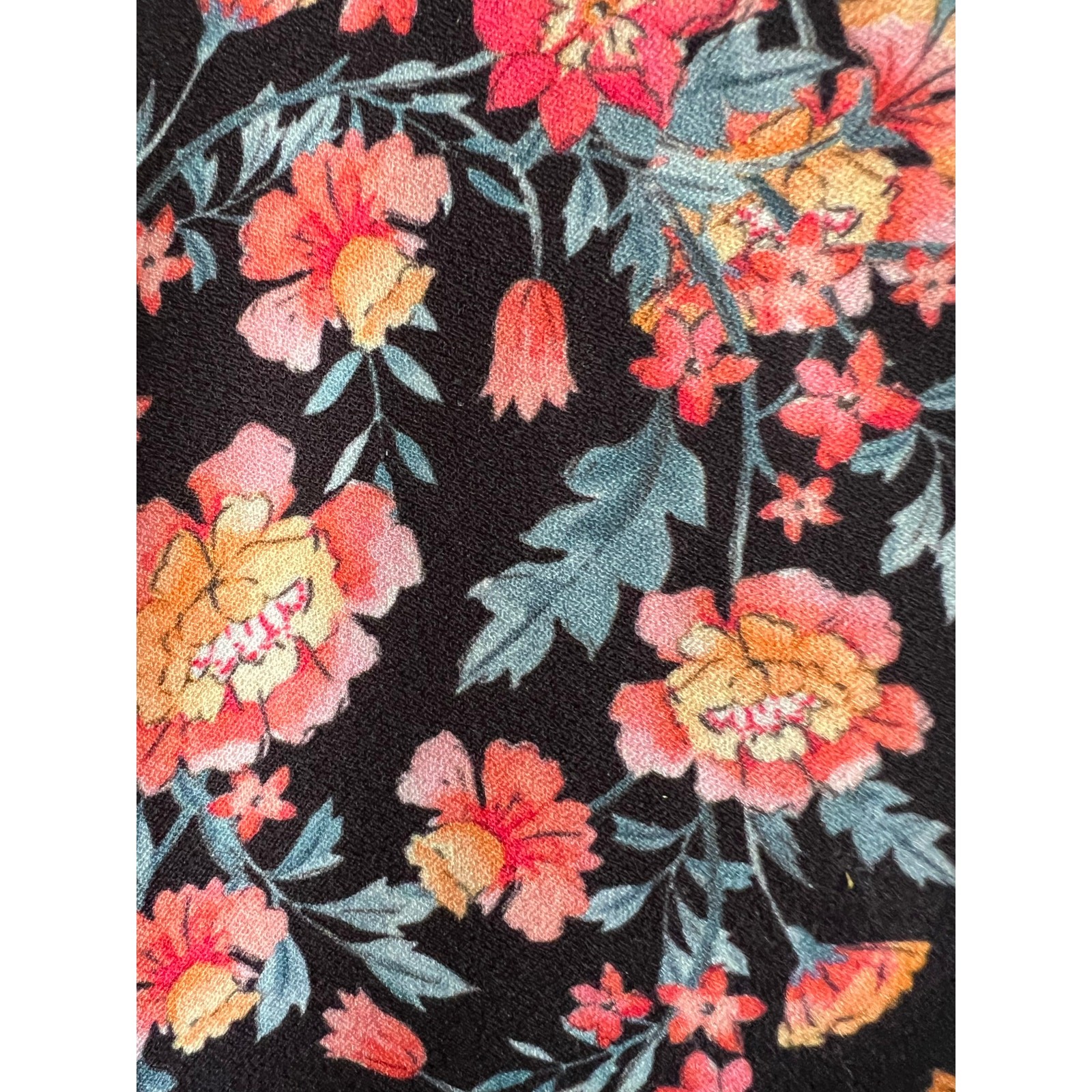 Alexia Admor Katie midi dress black, pink, and orange floral print NWT Sz 8