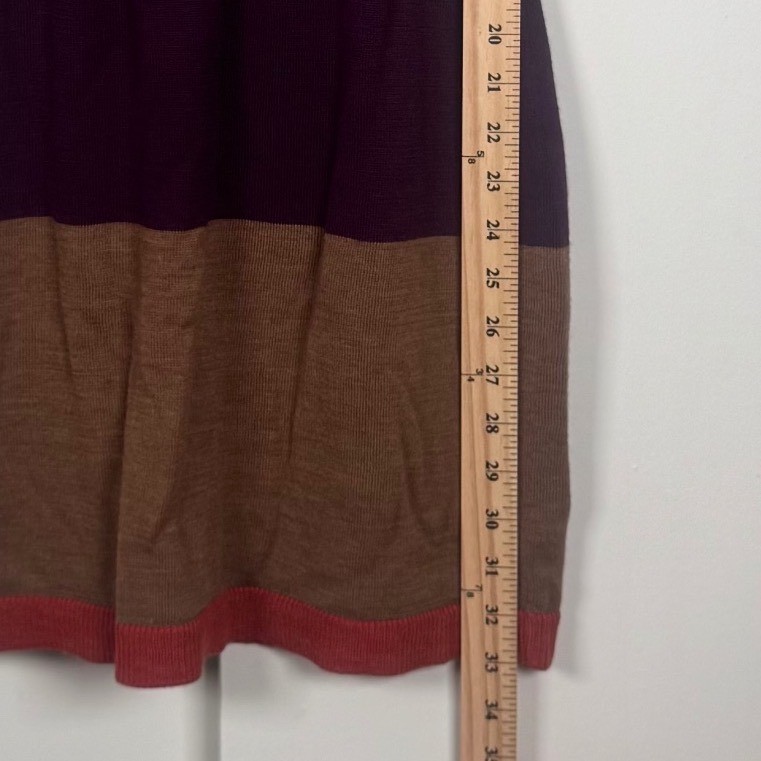 LOFT Petites Wool Blend Striped Sweater Dress Multi Color Long Sleeve SP