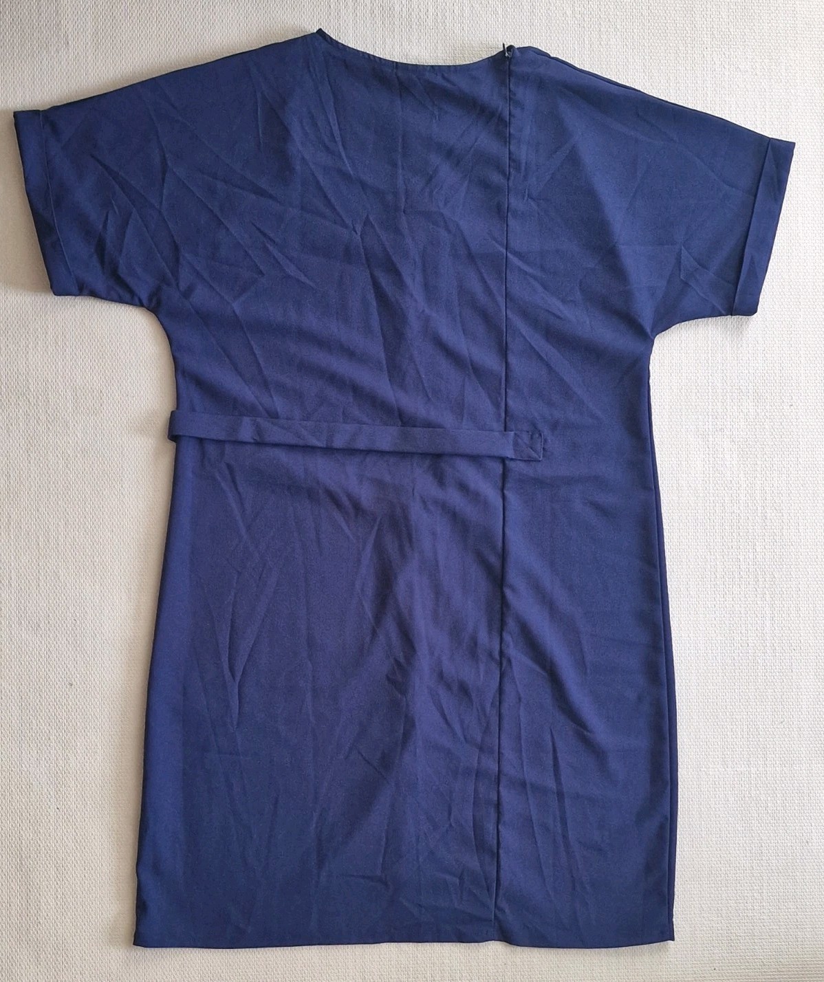 Izabel London Drop Shoulder Bubble Belted Blue Midi Dress Womens UK 16 BNWT
