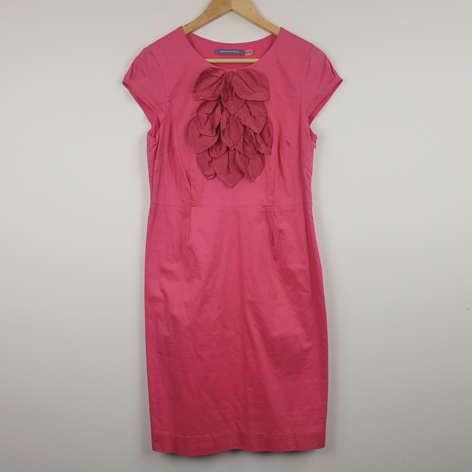 Boden Limited Edition Dress Women’s UK 12 Pink Applique Cotton Lined Knee Length