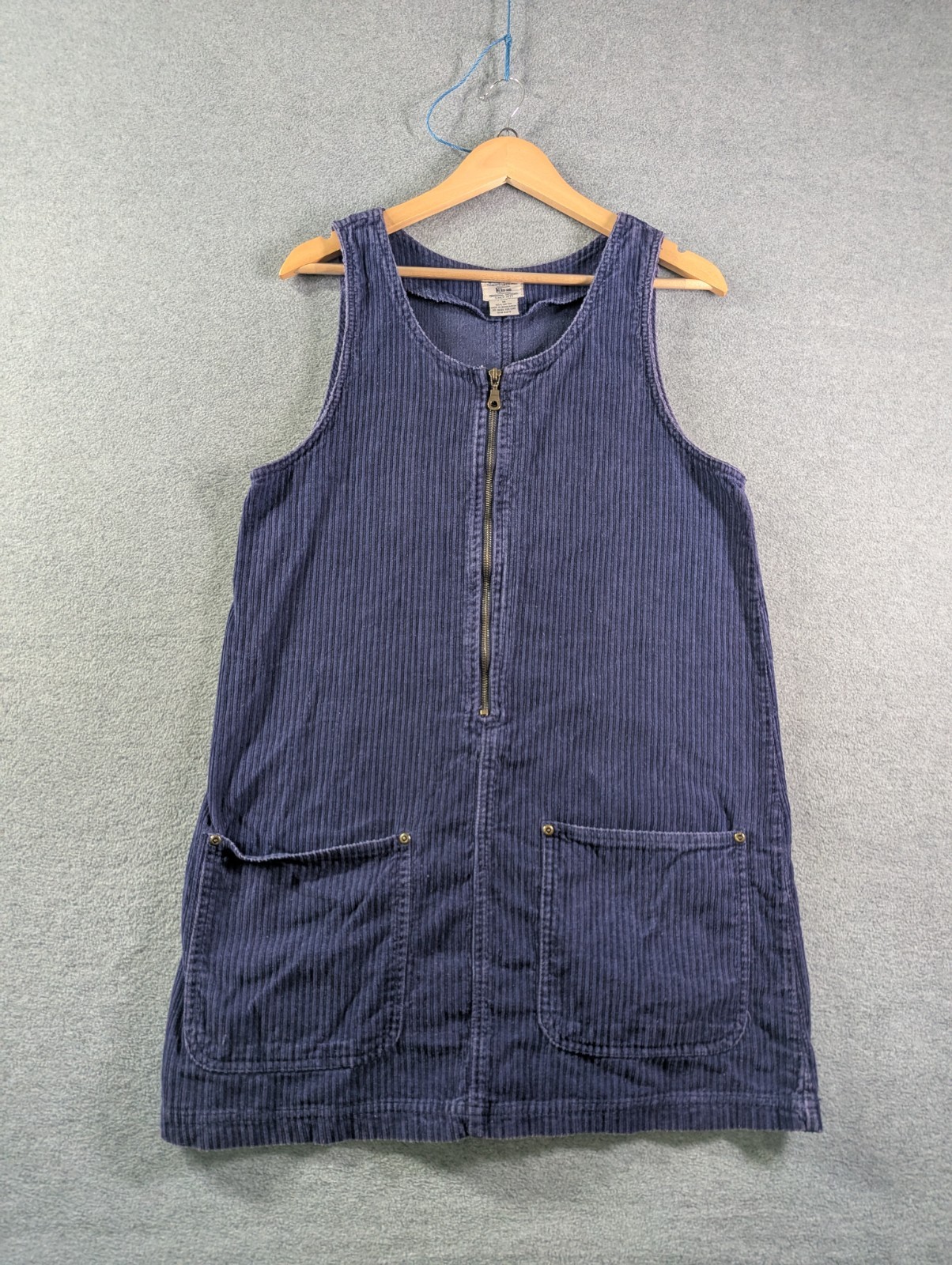 VTG Kikomo Corduroy Jumper Dress Women’s Medium Purple Academia Grunge 90s Y2K