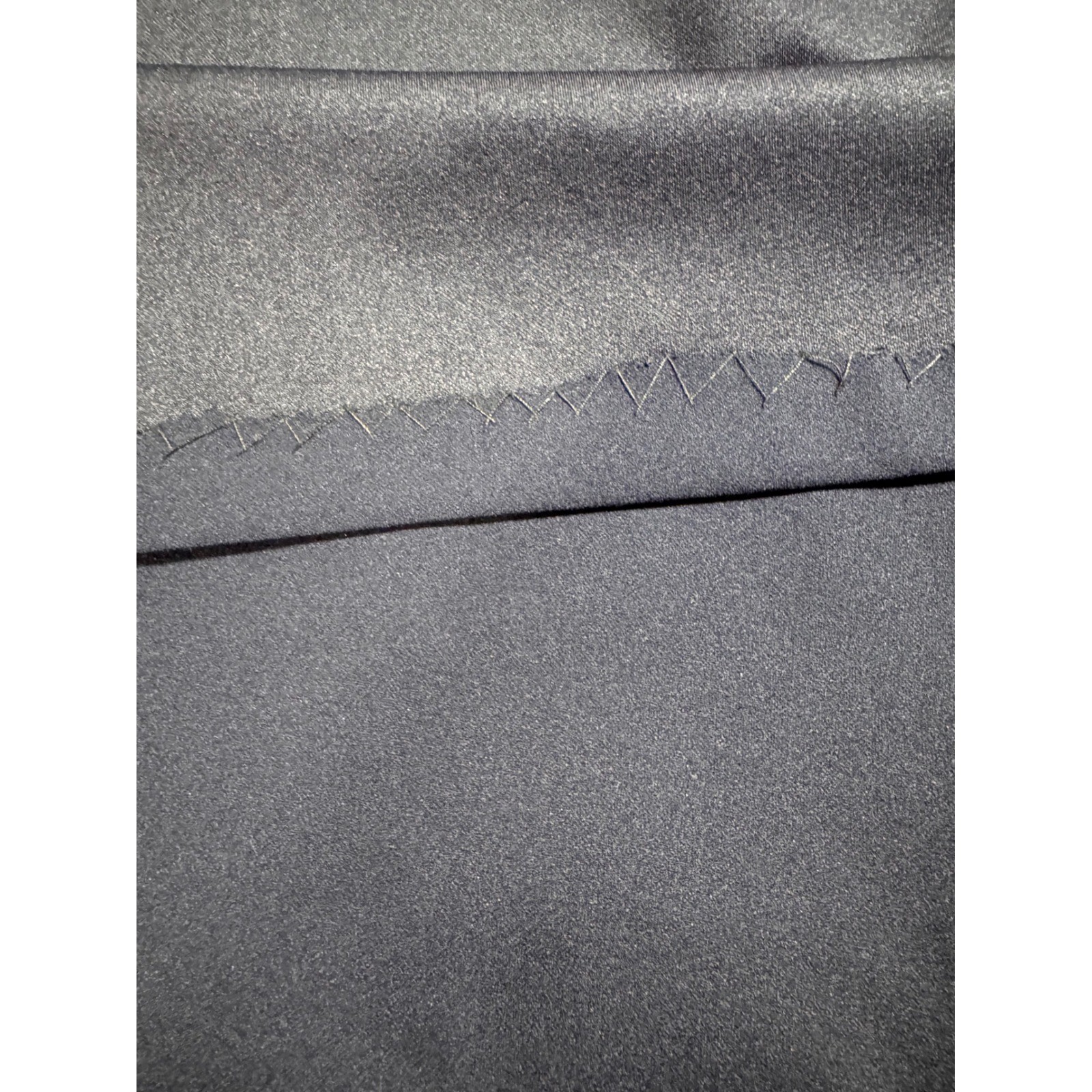Calvin Klein Navy Puff Sleeve Belt Tie Waist Midi Dress Size 14W Altered Hem