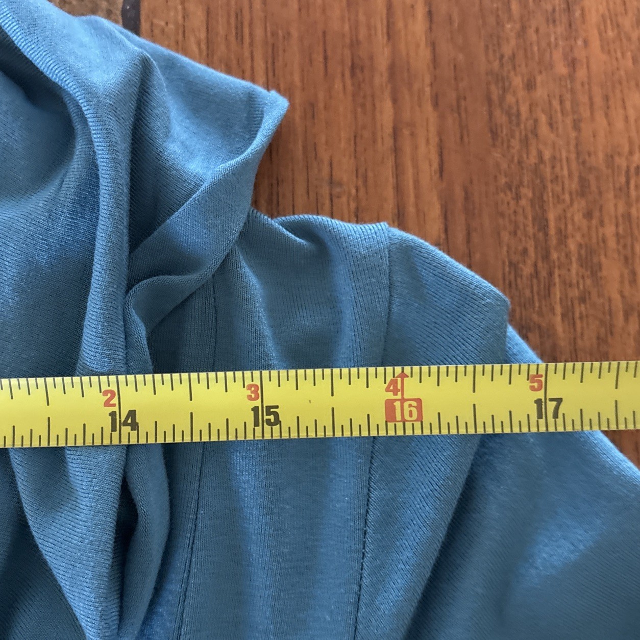 Ruby Jane Chloe Jersey Dress Sz L Pockets Fiji Blue Cowl Lagenlook USA Excellent