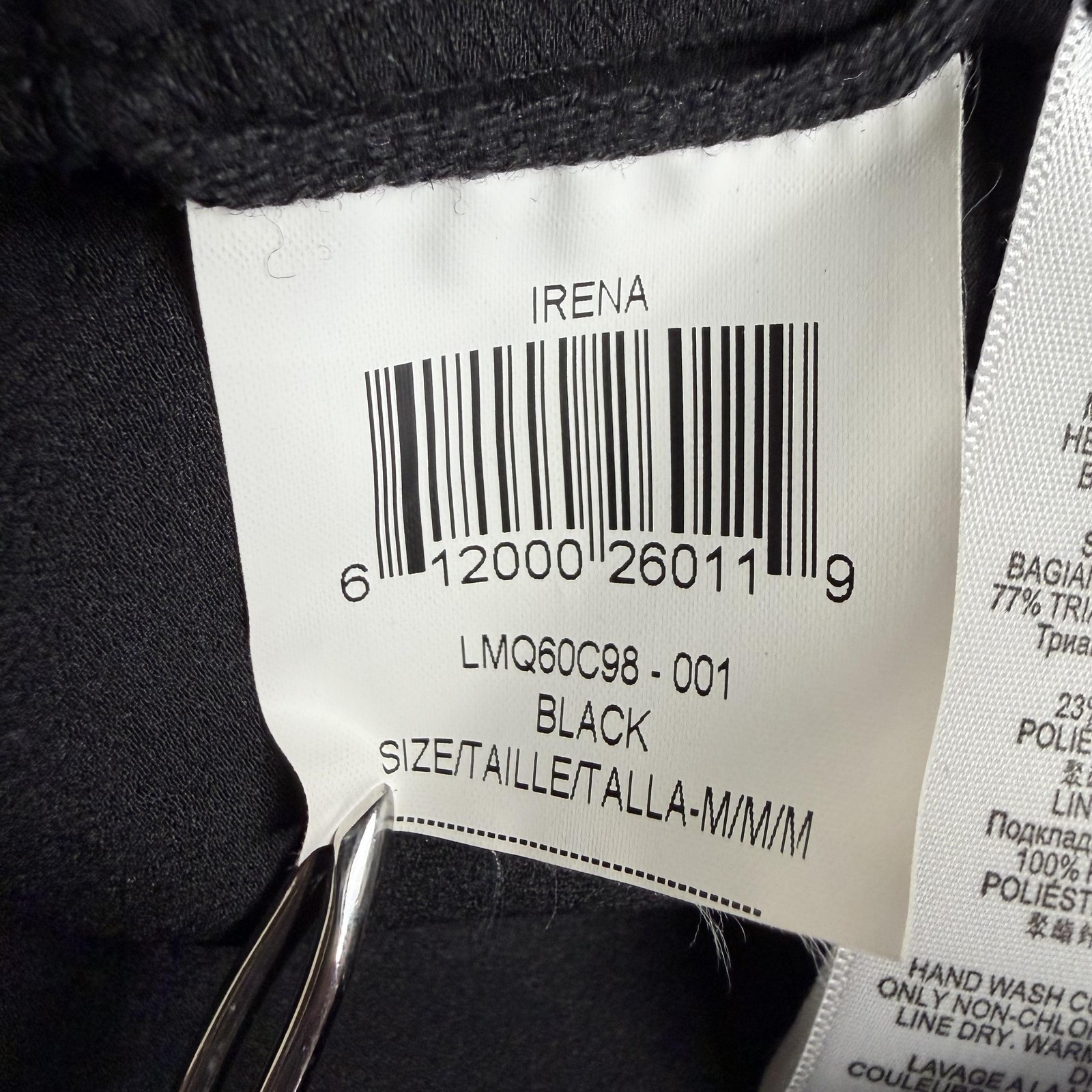 BCBGMAXAZRIA Dress Womens Medium Black Embellished V-Neck Cold Shoulder Shift
