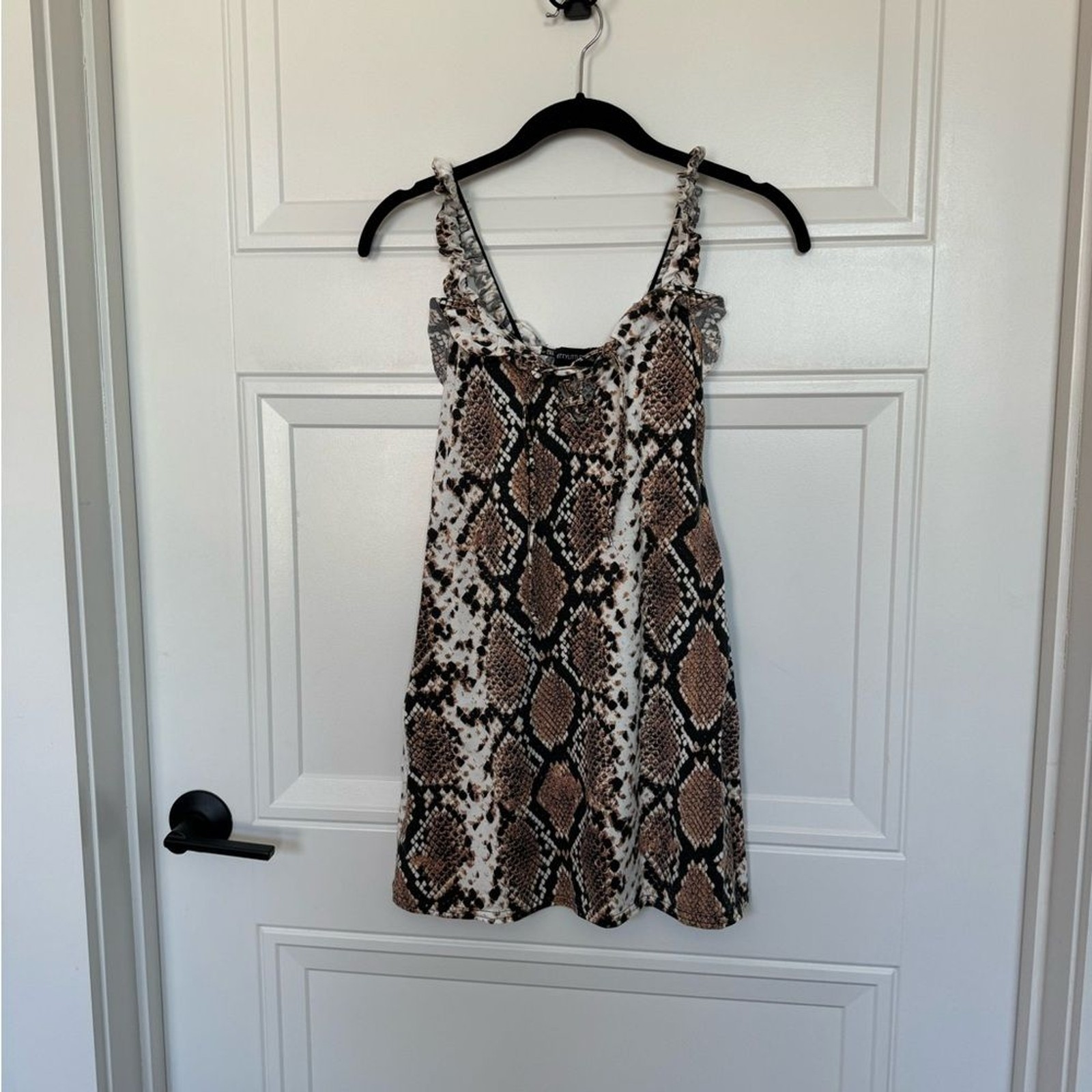 Snake Print Mini Dress