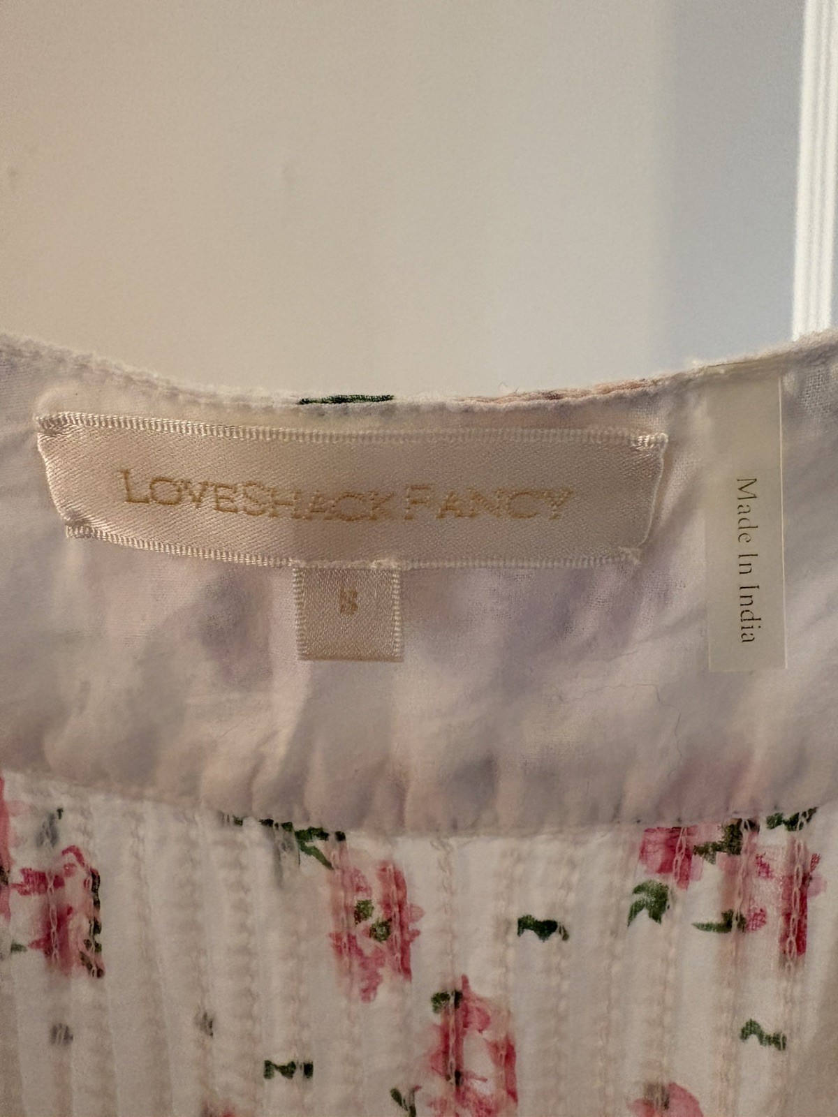 Loveshackfancy Jerome Ruffle Mini Floral Dress, Small, EUC