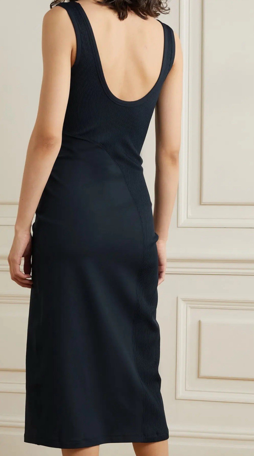 Eres Osmose Paneled Ribbed Stretch-Jersey Midi Dress Size M/L