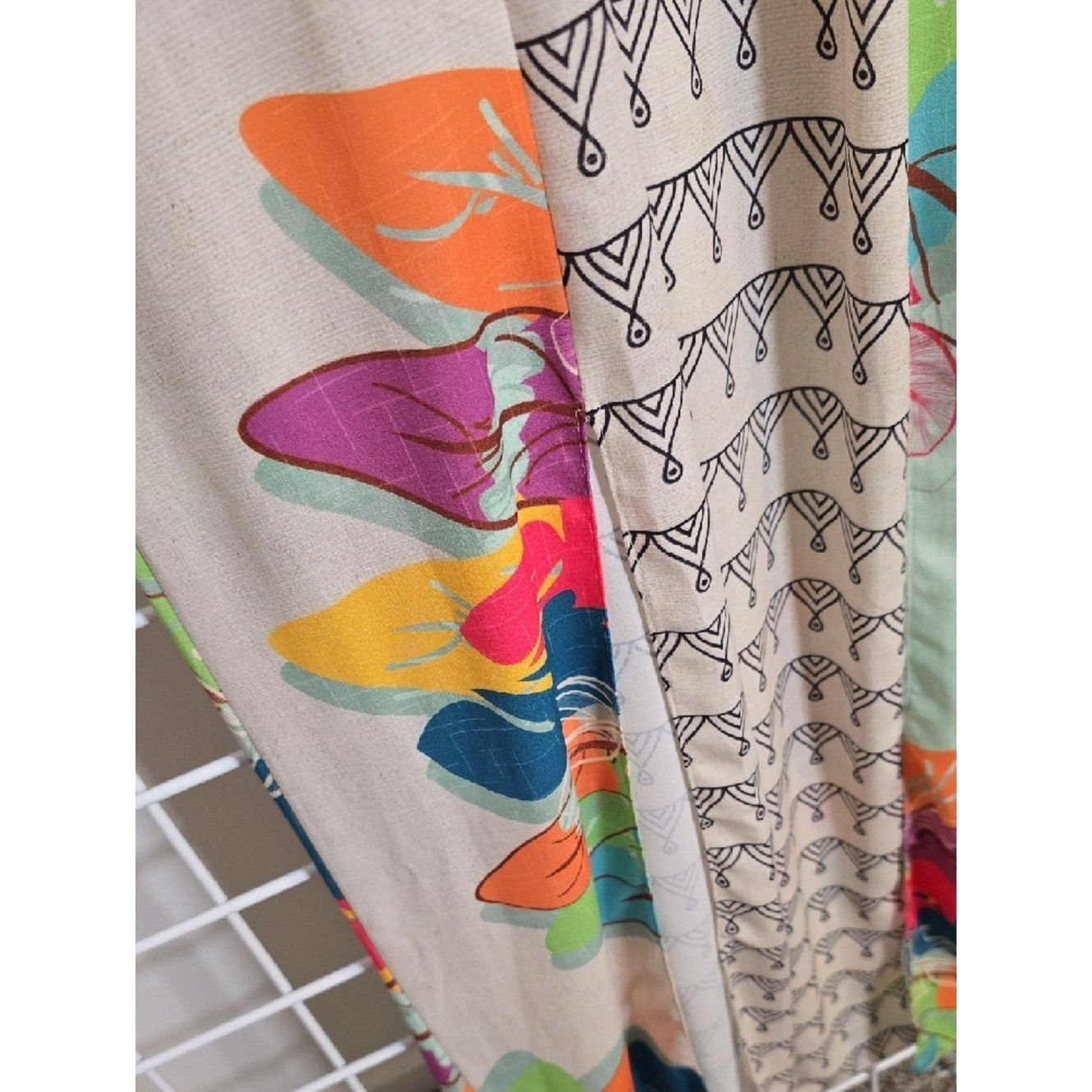 Tropical Colorful Leaf Pattern Yumarimel Brazilian Maxi Dress Size Medium NWT