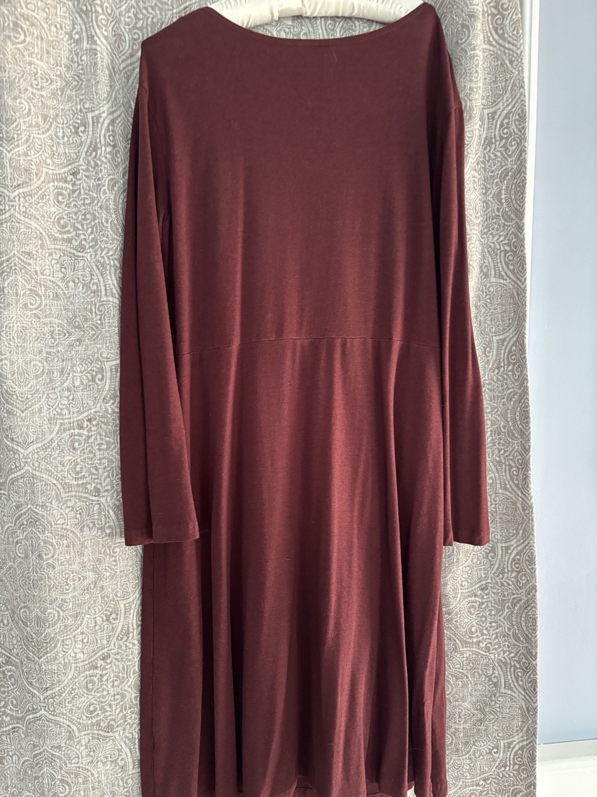 Bryn Walker Women Size M Burgundy Solid Knit A-Line Scoop Neck Bell Sleeve