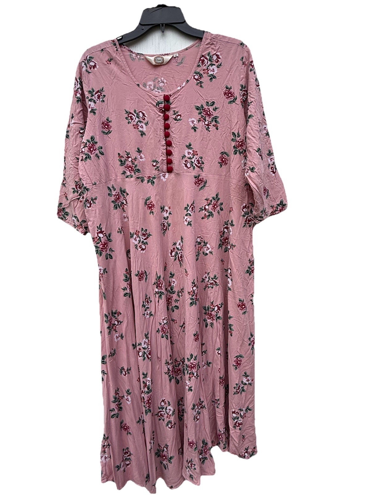 tissu womens relaxed Dress Floral Size 52 Or 3 Long Sleeves