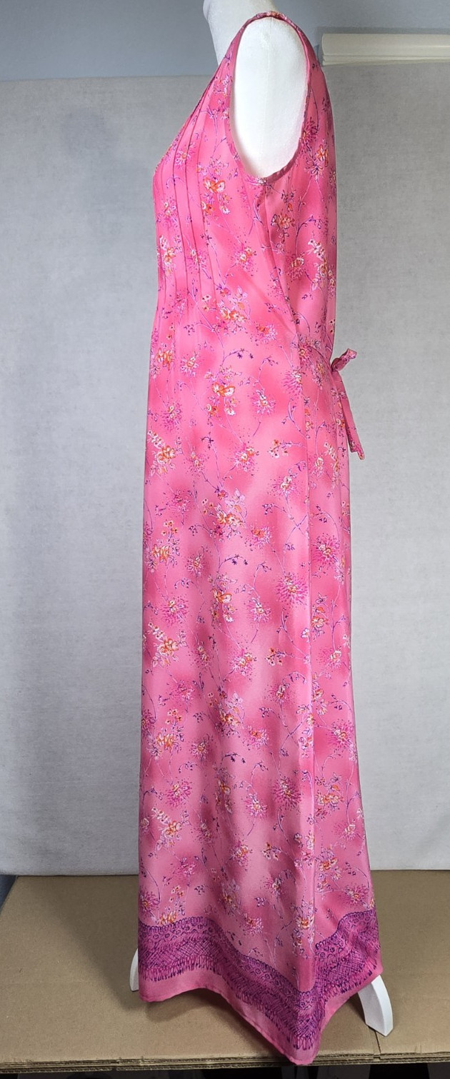 Rabbit Designs Womens Dress Size 10 Med Pink Floral Peasant Cottagecore Boho