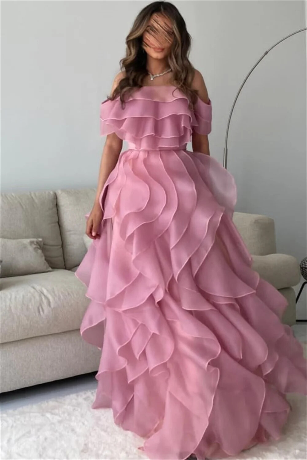 Prom Dress Organza Vestidos De Elegant Puffy Prom Dress Maxi Weddding Dress