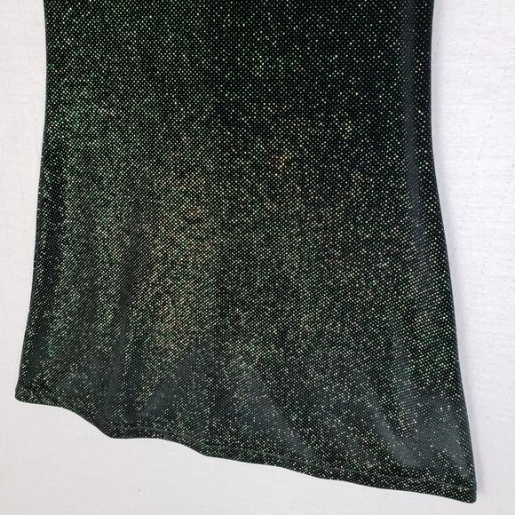REFORMATION Glitter Mini Dress Shimmer Short Sleeve Fitted size XS Stretch