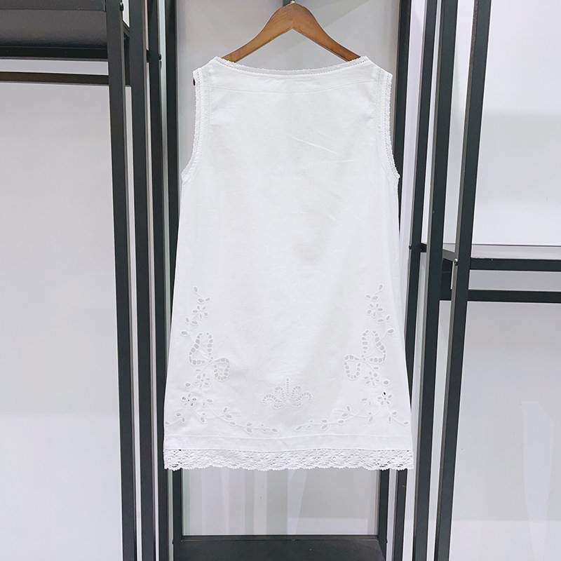 Women Round Neck Embroidered Sleeveless A-line Mini Dress