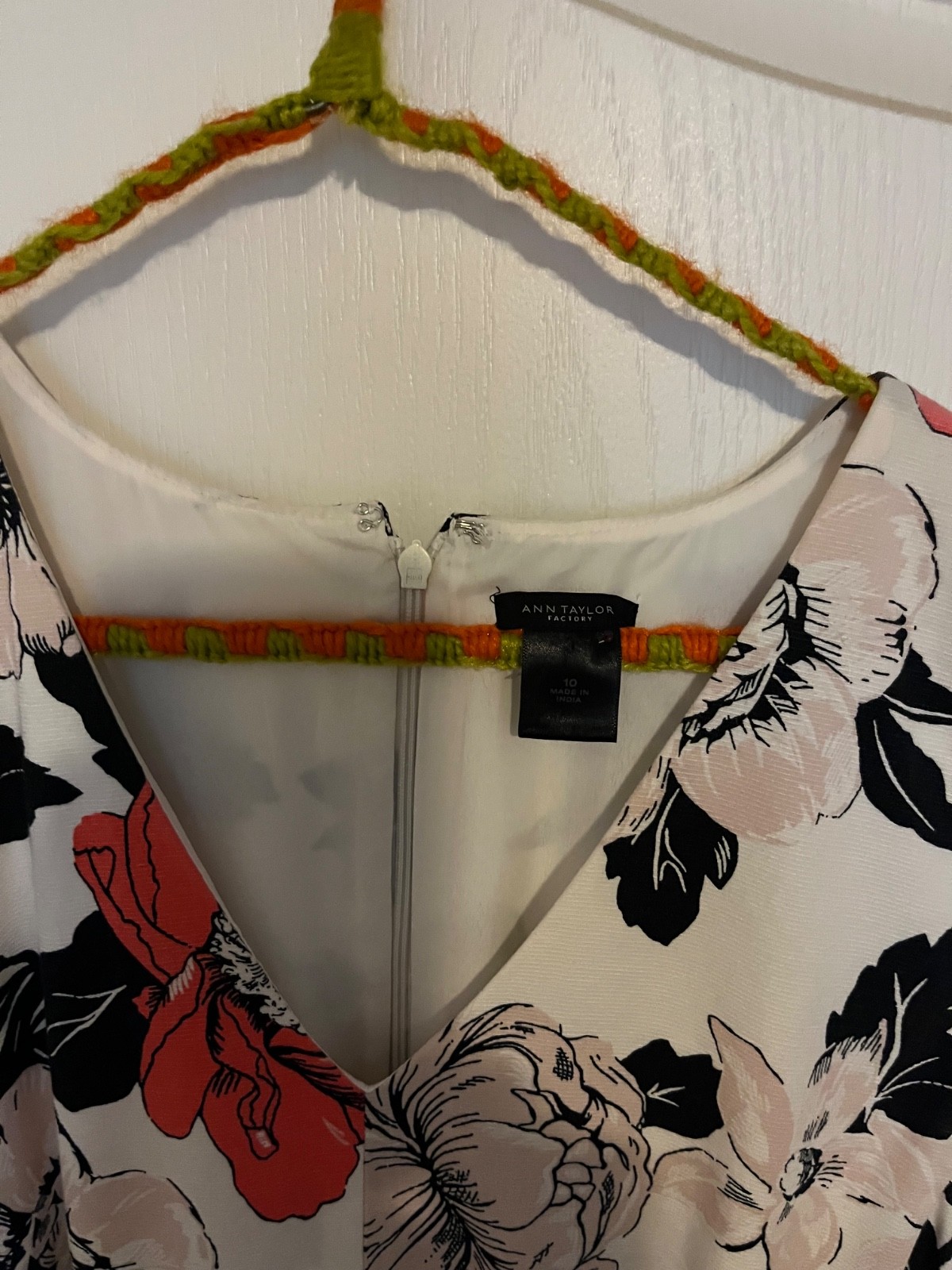 Ann Taylor, 100% Cotton A Line Floral midi dress