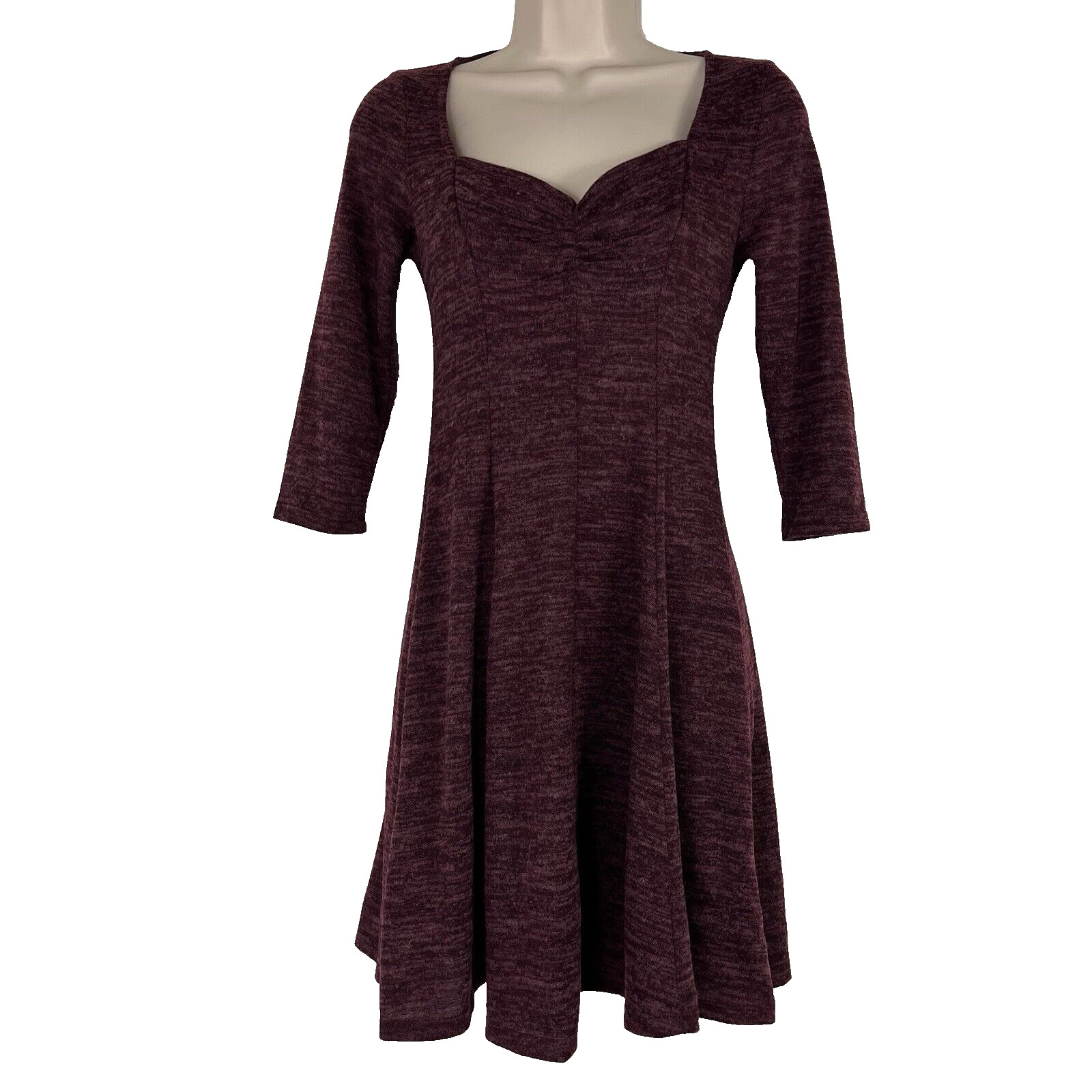 BeBop Dress Women’s Small A-Line Above Knee Mini 3/4 Sleeve Lightweight Knit