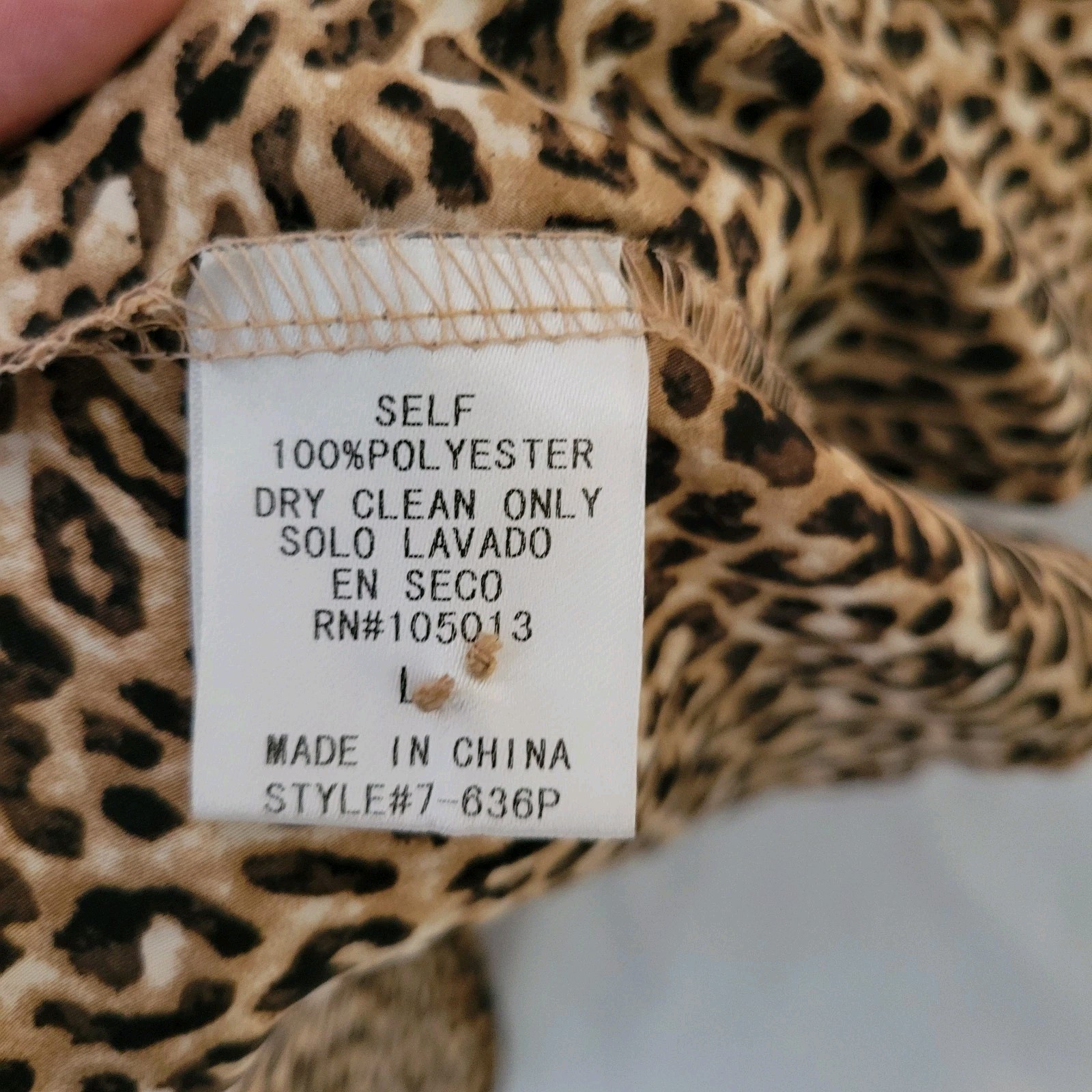 Leopard Animal Print Dress Womens Large Brown Ruffle Tiered Sleeve 90s Mob Wife