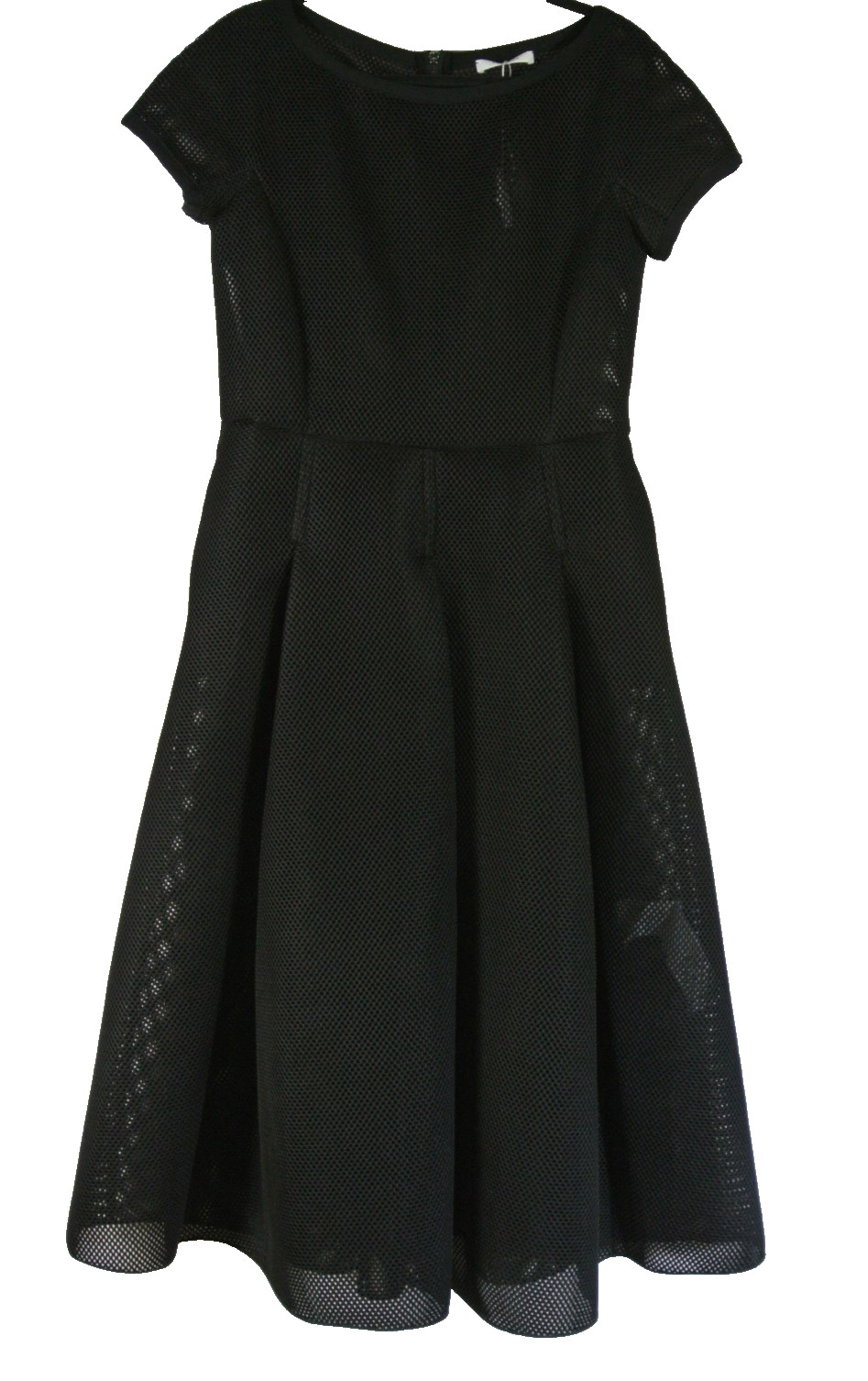 NEW/missing slip, Max Mara Kiens Bateau Neck Techno Mesh Midi Dress Sz 16 #DD29