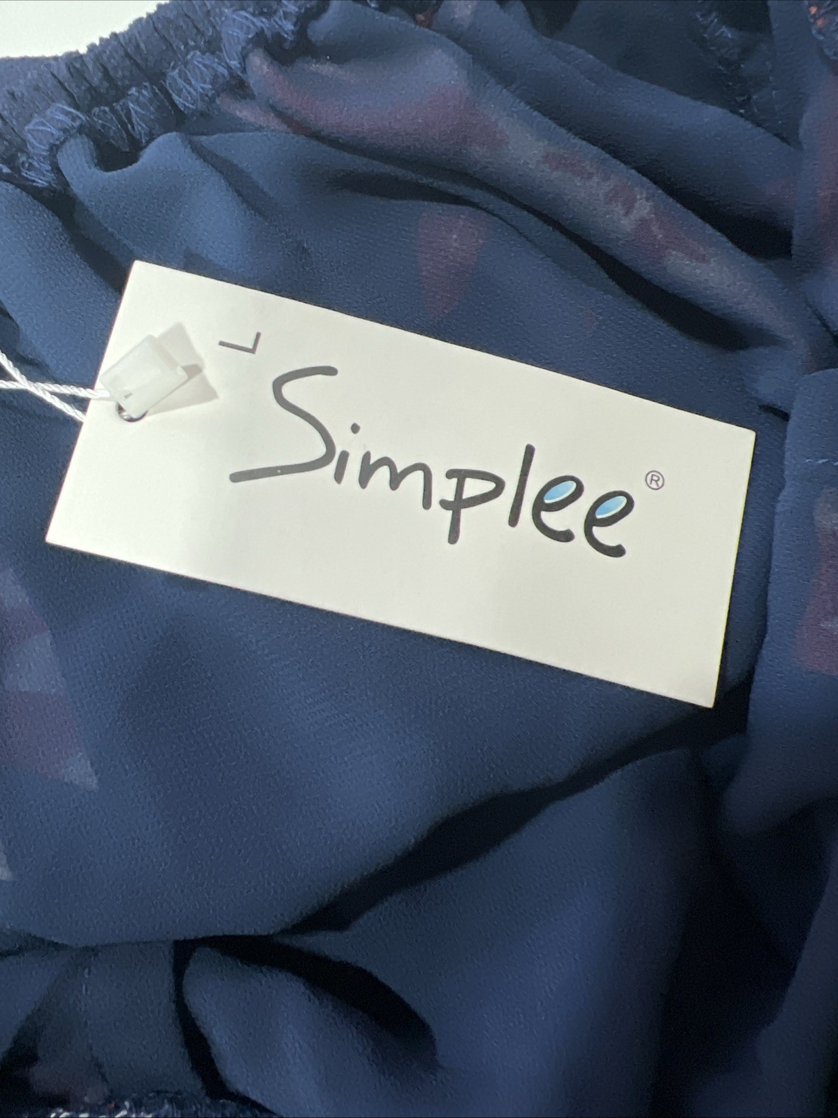 Simplee Floral Maxi Dress Large Navy Orange V-Neck Halter Mock Wrap High Slit