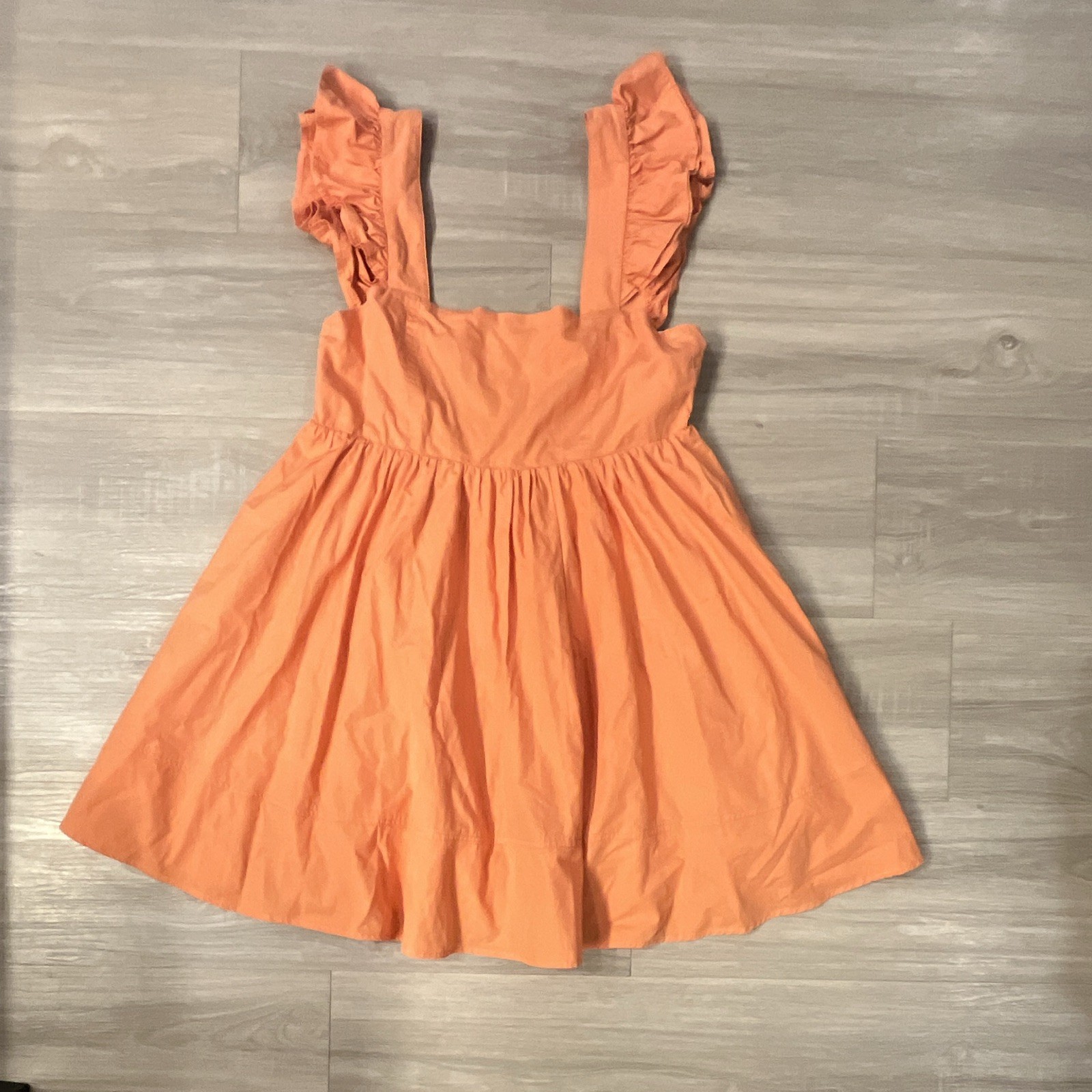 Caitlin M. Covington x Pink Lily Orange Smocked Ruffle Sundress S