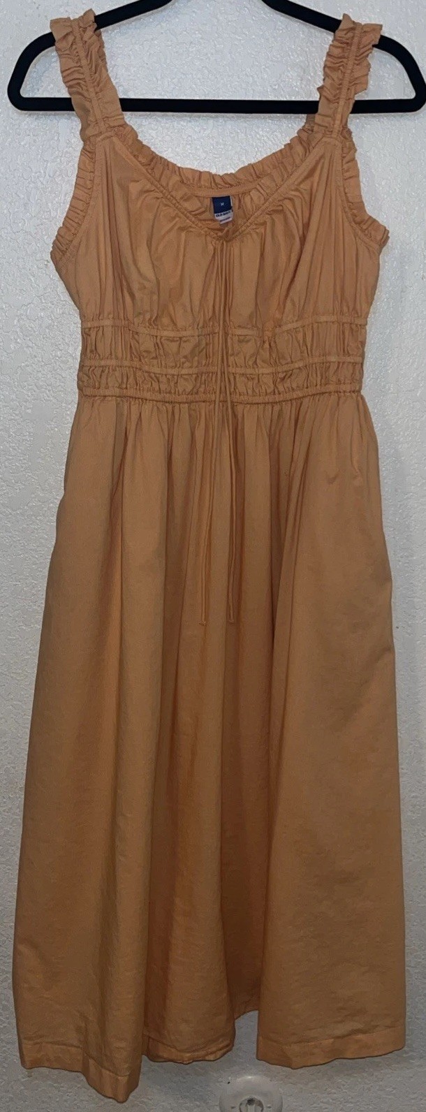 OLD NAVY Waist-Defined Ruffled Midi Dress -Size M TALL Blossom Petal