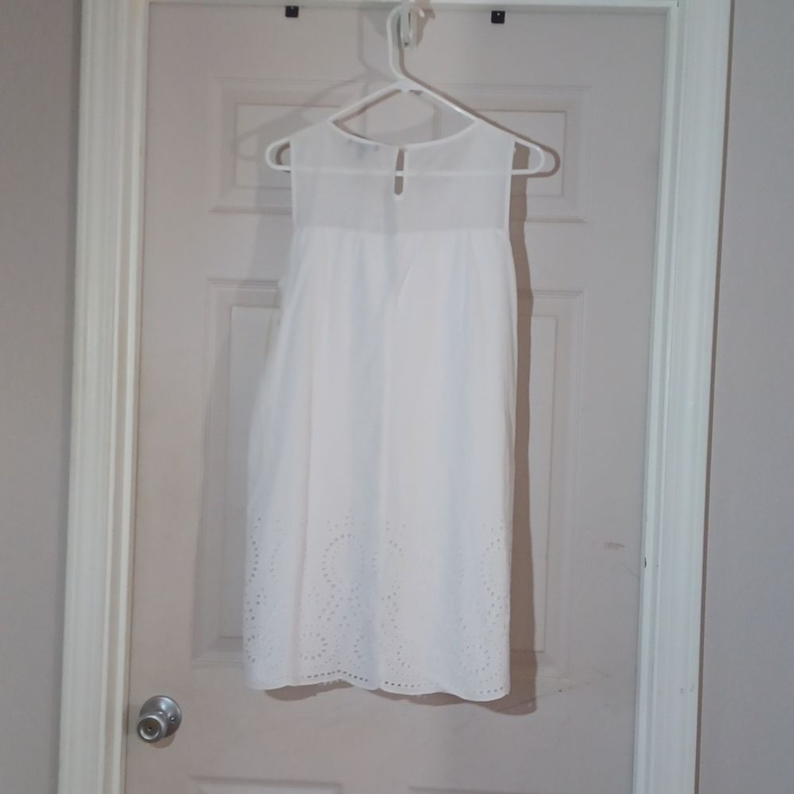As U WISH MEDIUM WHITE EYELET LINED SUNDRESS NWT