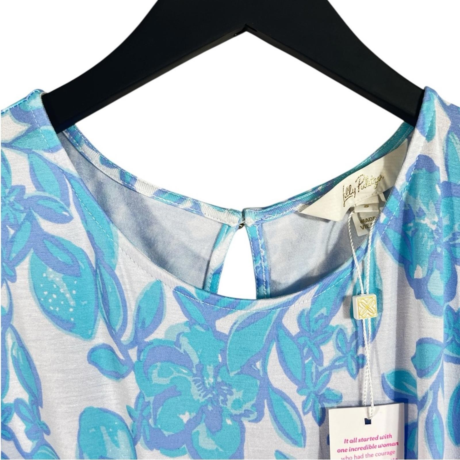 NWT Lilly Pulitzer Stretch Jersey Shaw Dress size Small in Jacaranda Blue