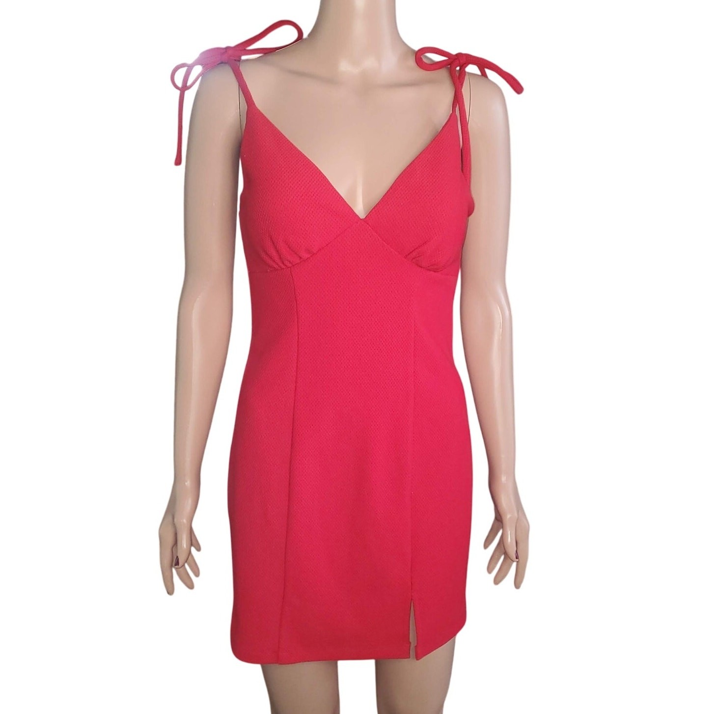 Speechless Size S Piqué Mini Dress in Cherry Red Y2K Club Party