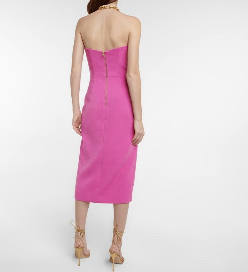 Rebecca Vallance Rosanna Strapless Midi Cocktail Dress Size AU 6 / US 2