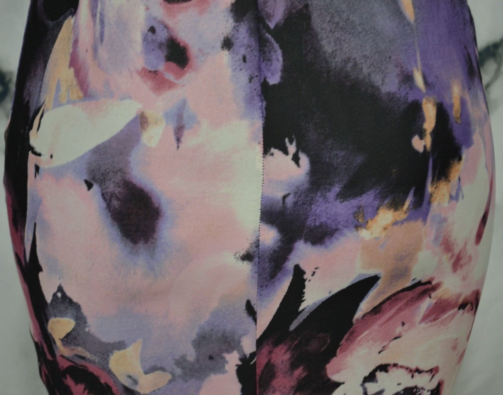 VENUS Black Multicolor Floral Sleeveless Dress XS High Neckline Sheer V Open Bck