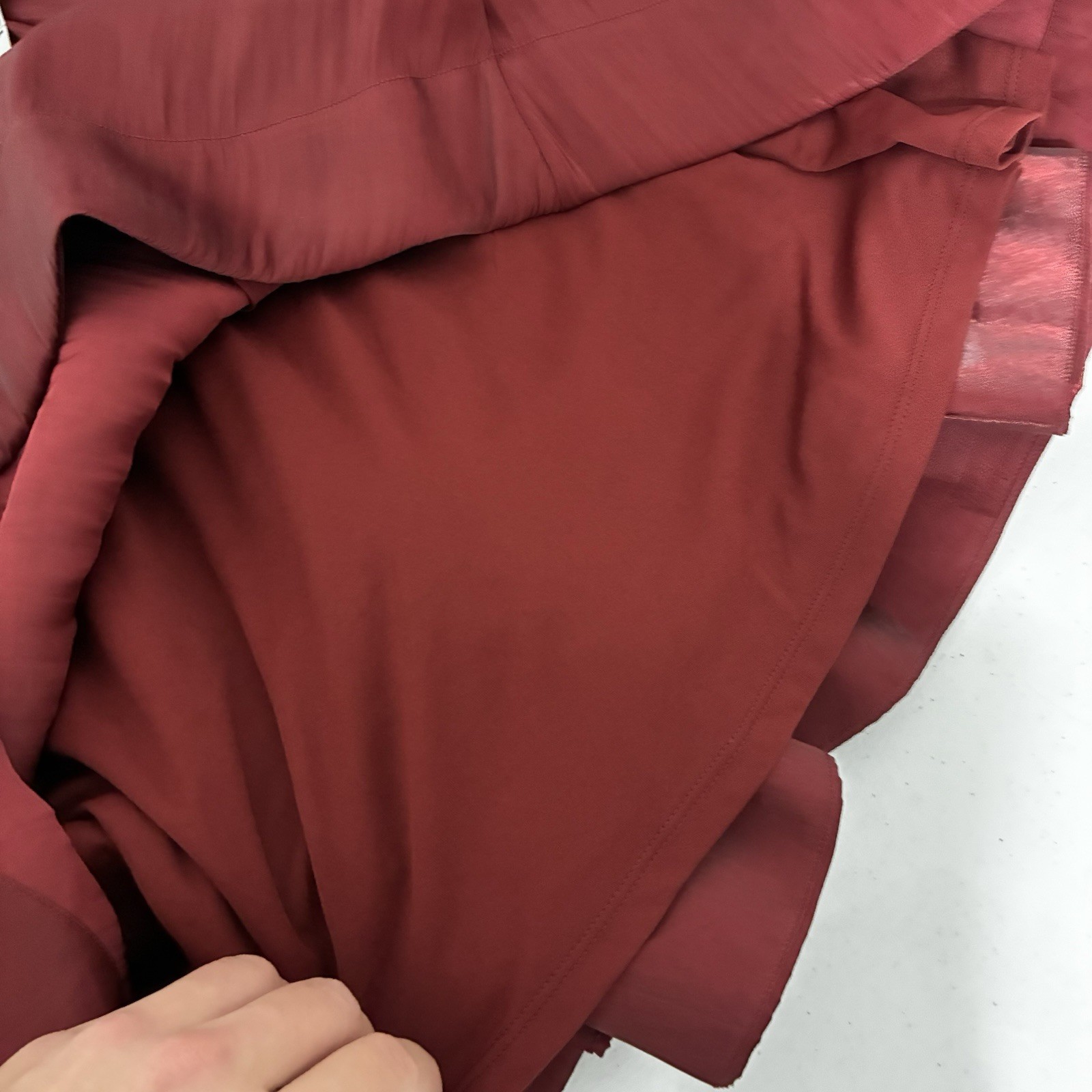 Torrid Dark Red Pleated Fit & Flare Dress 12 Mini V-Neck Spaghetti Strap