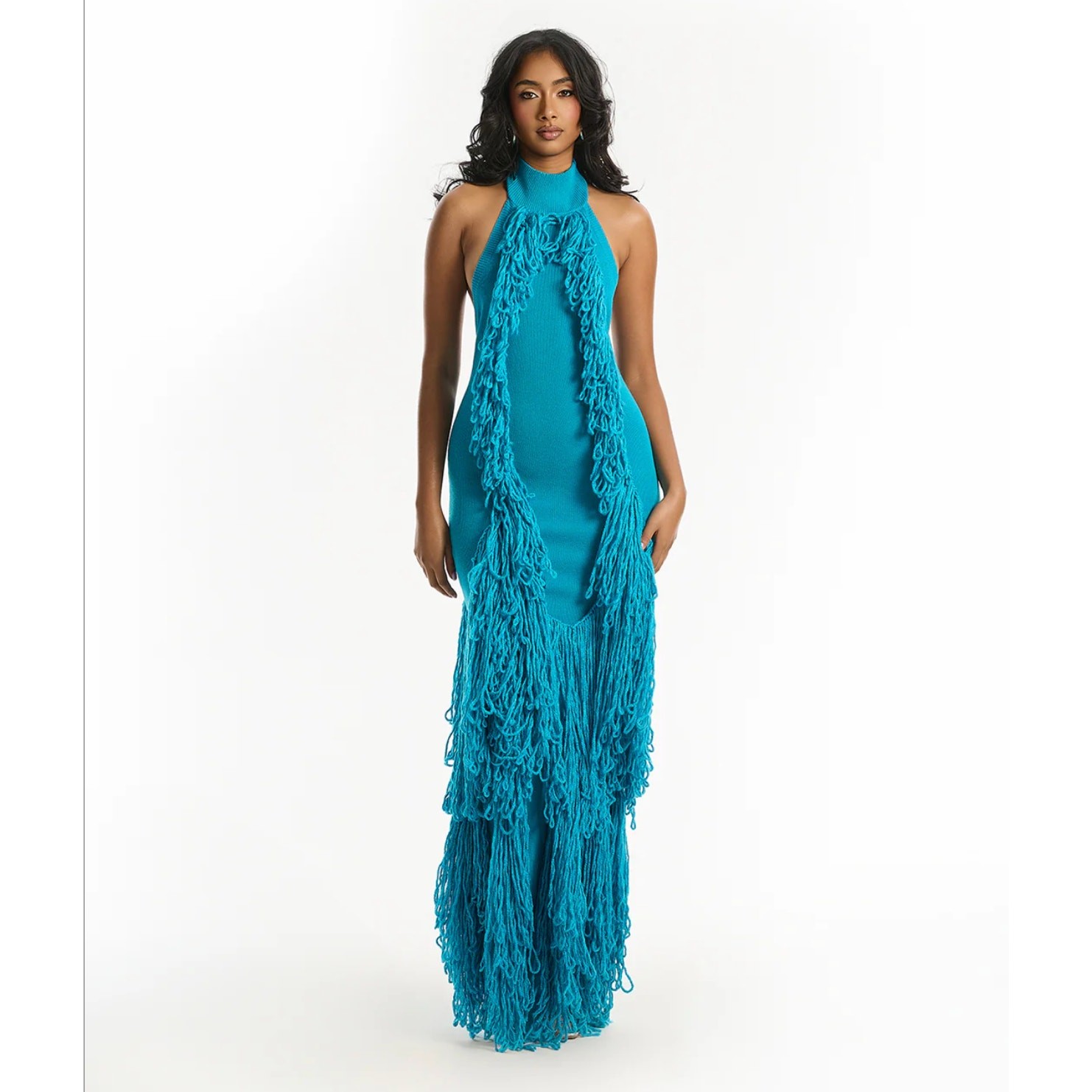 Hanifa Mina Tassel Knit Grown Ocean Blue