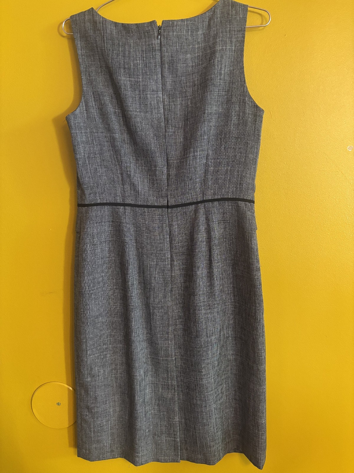 9&Co Suit Separates black and grey checkered print sheath dress in size 8