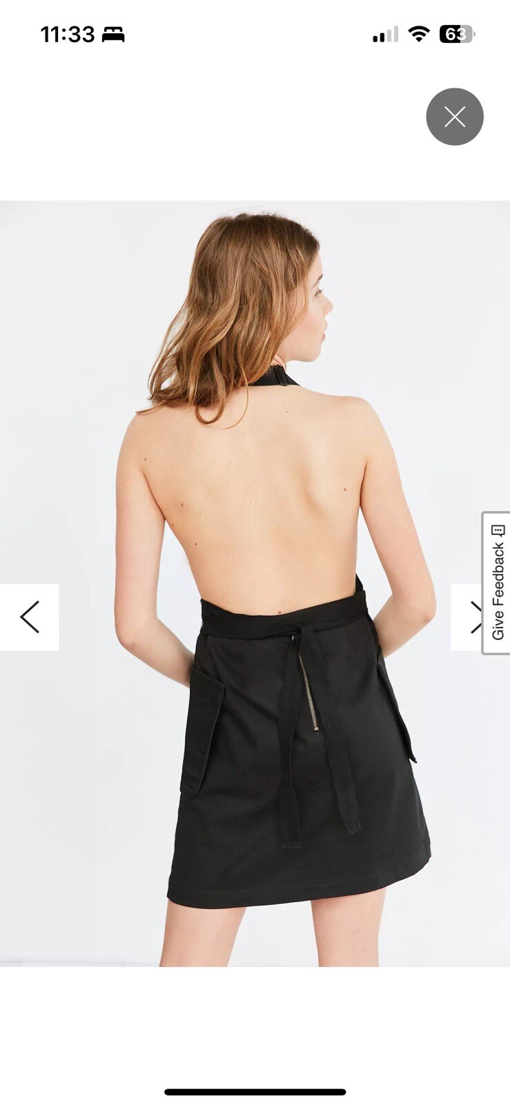 NWOT Dickies X UO Apron Mini Dress discontinue black size：Small