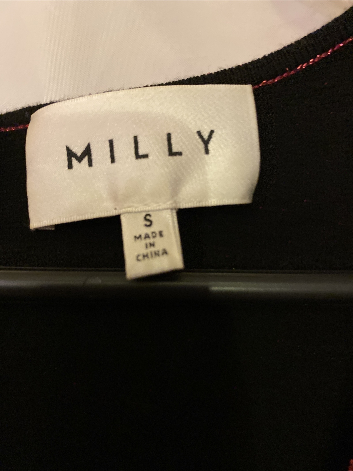 Milly Women’s Red Dress Small Stretch Flow Short Sleeve Blended Fabric