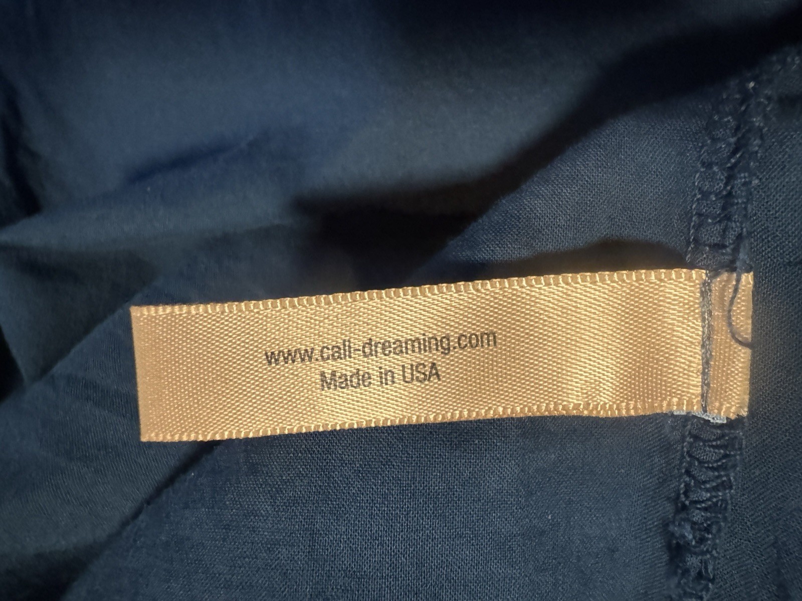 Cali Dreaming Collared Sheath Blue Dress Sz Med Cotton USA Minimalist Luxury