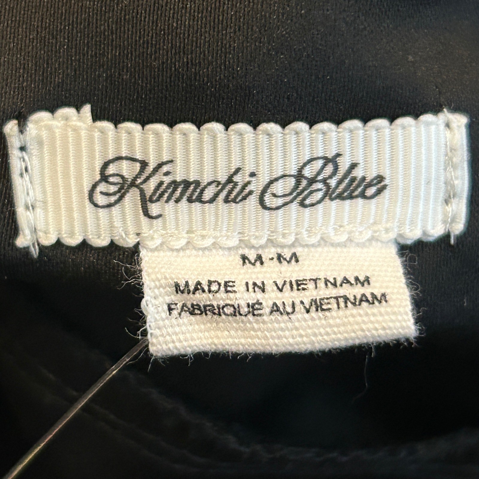 Kimchi Blue Black Plunging V-Neck Mini Satin A-Line Party Cocktail Dress