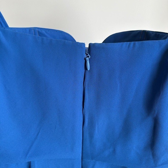 $348 NWT BCBGMaxAzria Drape Detail Mini Dress in Larkspur Blue Sz 4