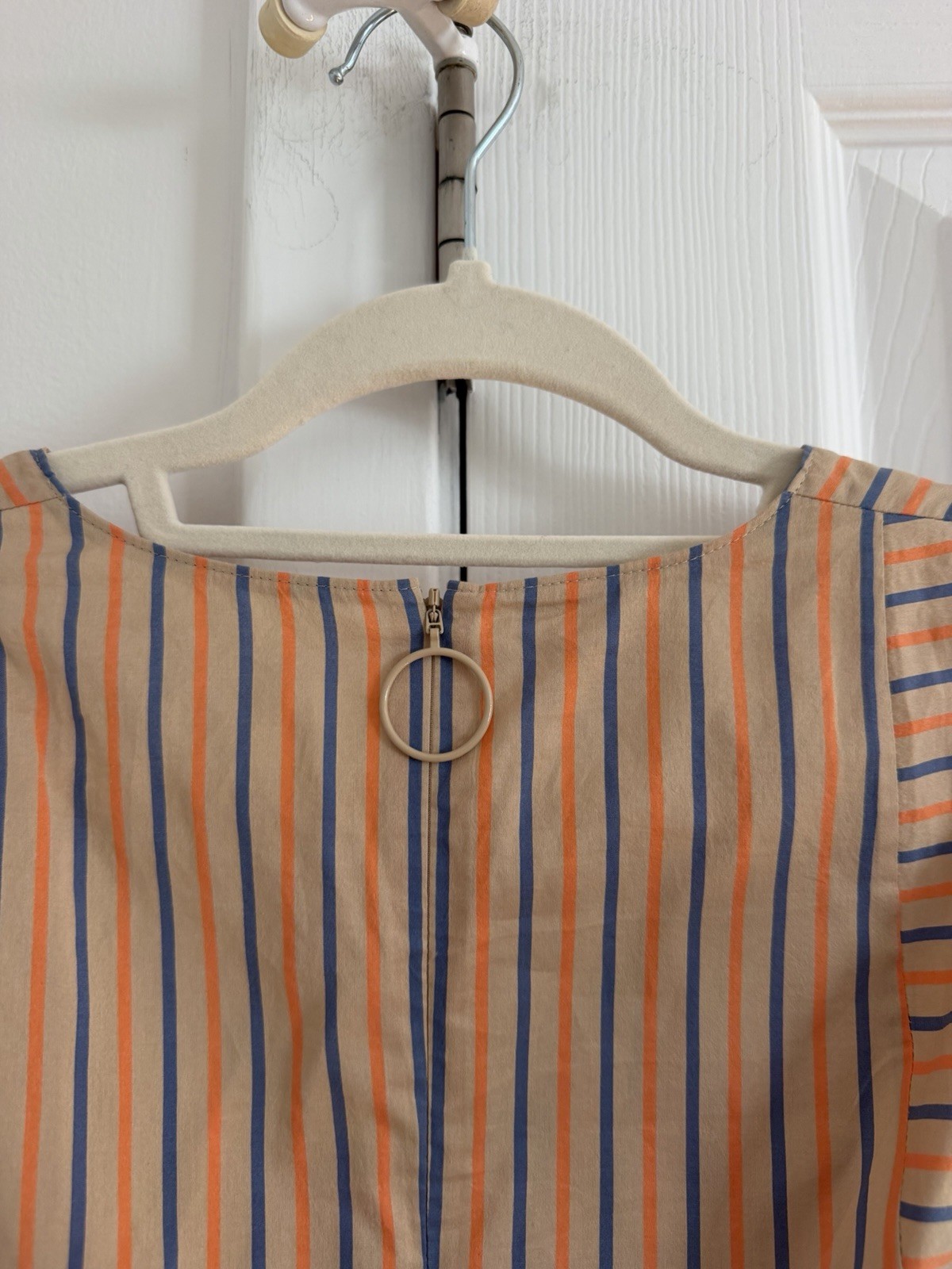 Akris Punto Parasol Stripe Cotton Midi Dress with Belt Silk Summer