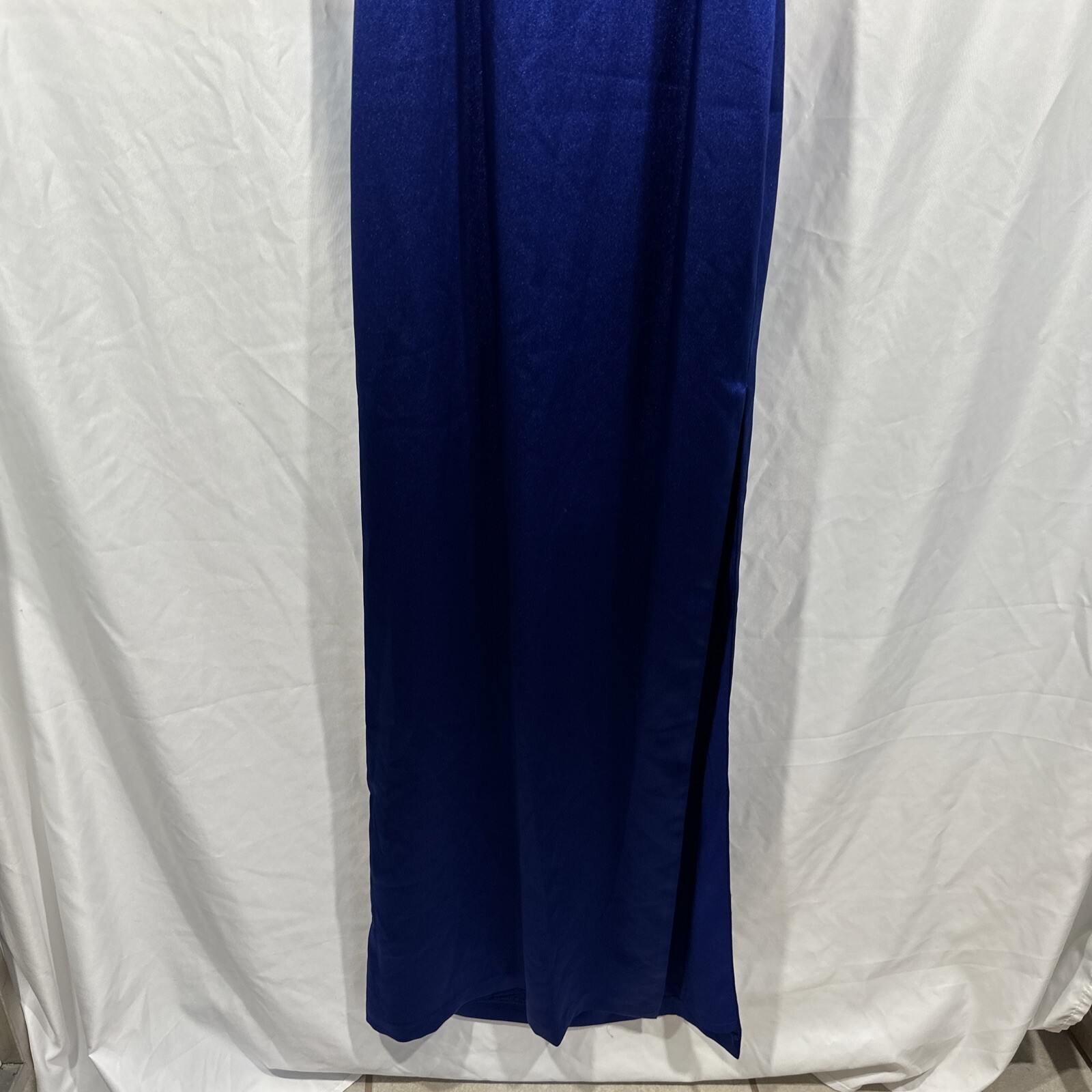 NWD Aidan by Aidan Mattox [ 6 ] Satin Cowl Neck Gown in Royal Sapphire #G1212