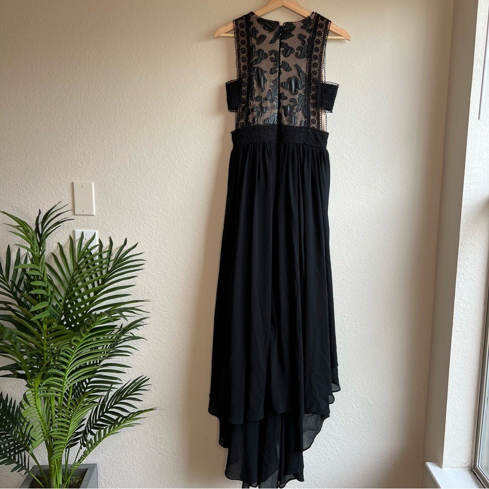Ina Black Cut Out High Low Lace Cocktail Dress Formal Tutu Gothbabe Witchy Small