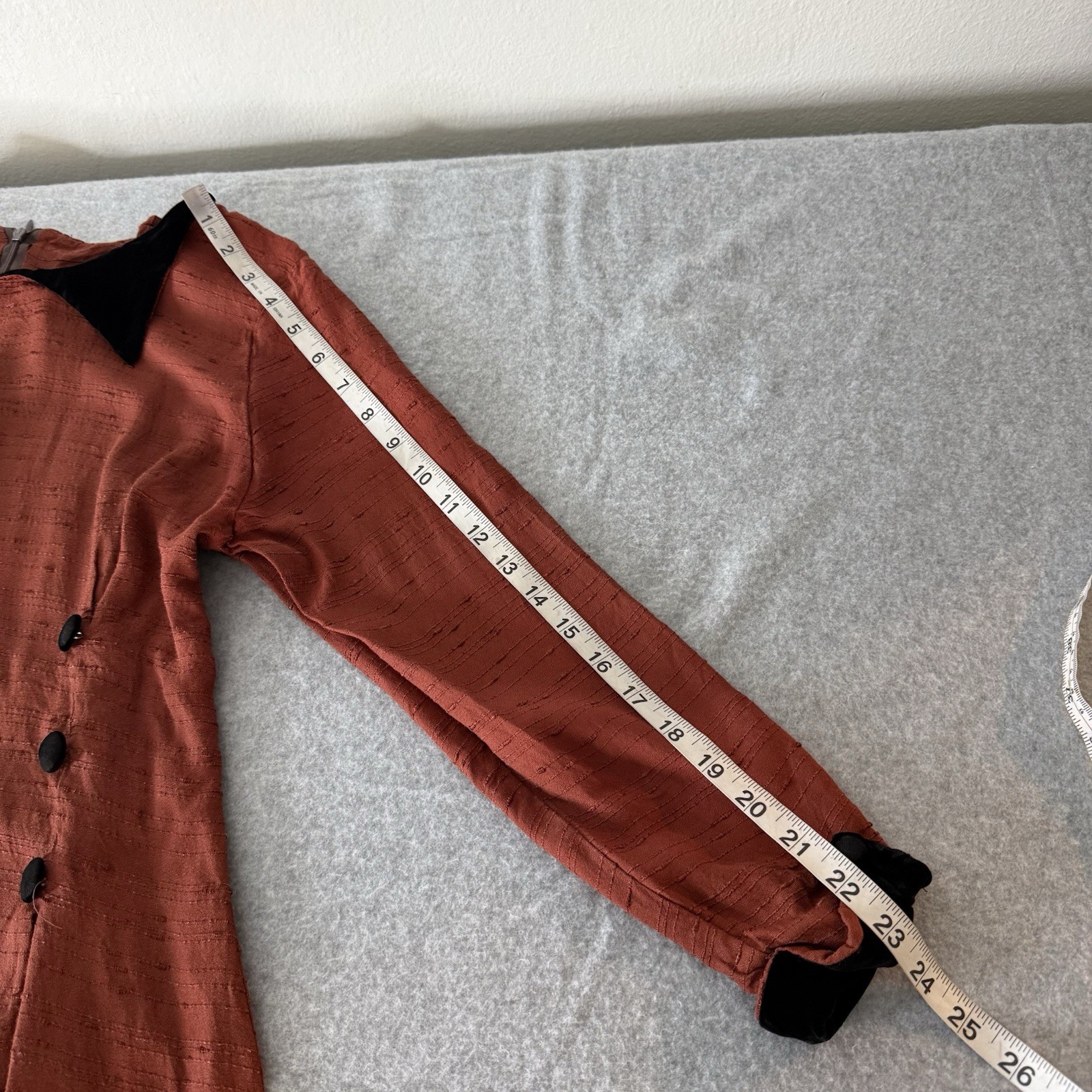 Hanna For La Journee Retro Rockabilly Long Sleeve Dress Velvet Details